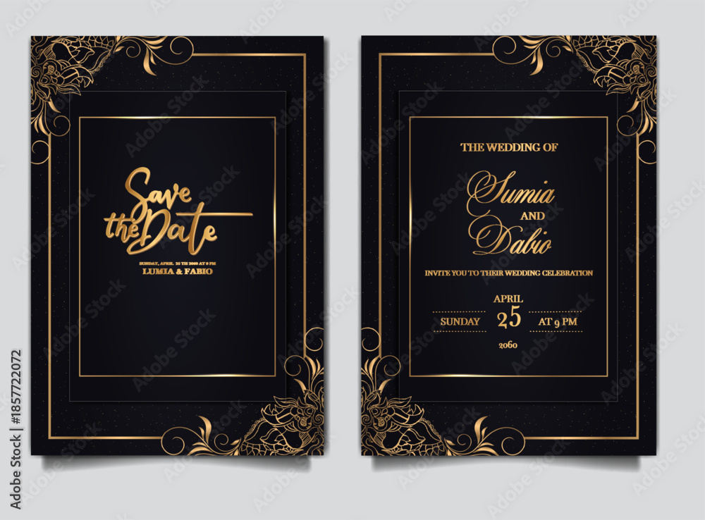 Fototapeta premium invitation wedding luxury