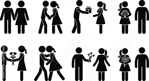 Couple gestures showing love and affection