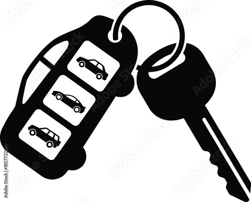 Car key fob with key