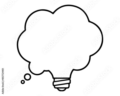 A lightbulb with a thought bubble representing an idea or inspiration