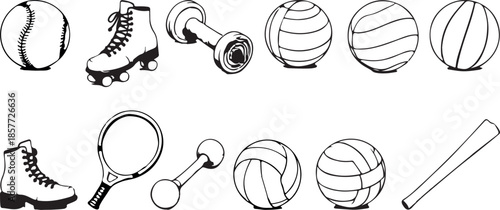Assorted sports equipment