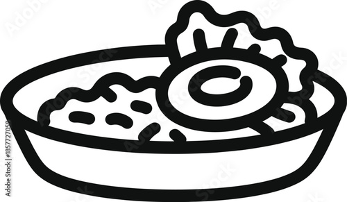 Silhouette Creative Food Service and Restaurant Logo Vector Graphic