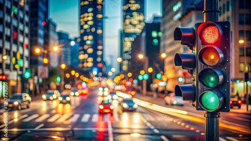 traffic light in the city