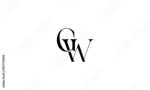 GW initial letters logo or GW monogram