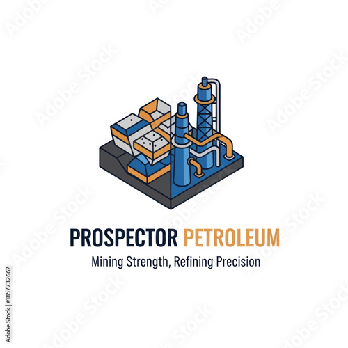 Isometric Illustration of Oil Refinery and Storage.