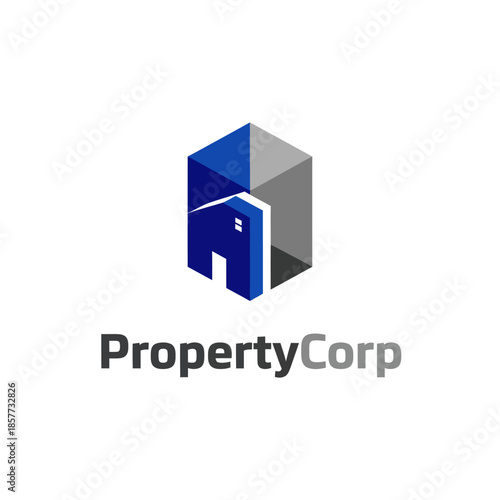 3D Property Corp Logo Design Element.