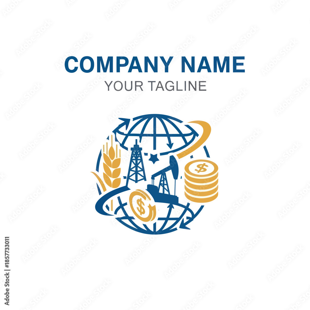 Fototapeta premium Energy Industry Logo Design Elements Globe.