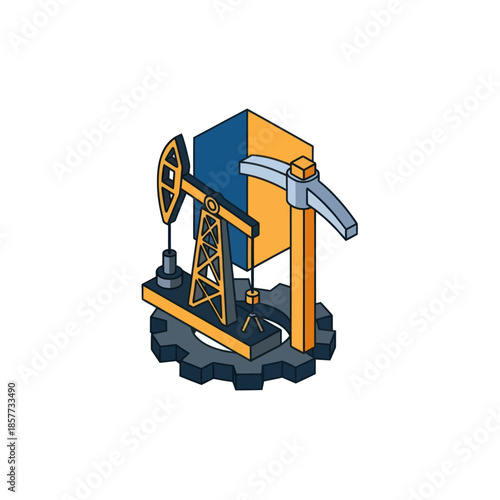 Oil Pump Jack Machine Industrial Equipment.