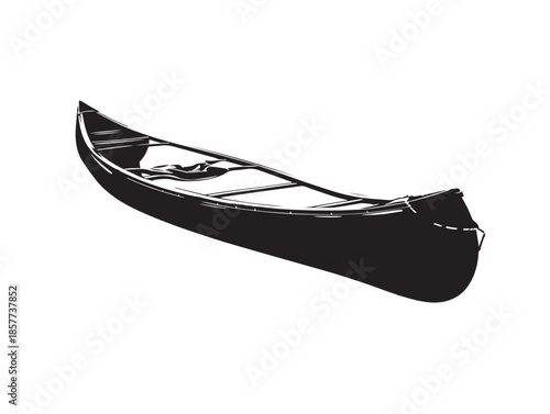 Beautiful Canoe Icon for Water Sports and Travel Designs