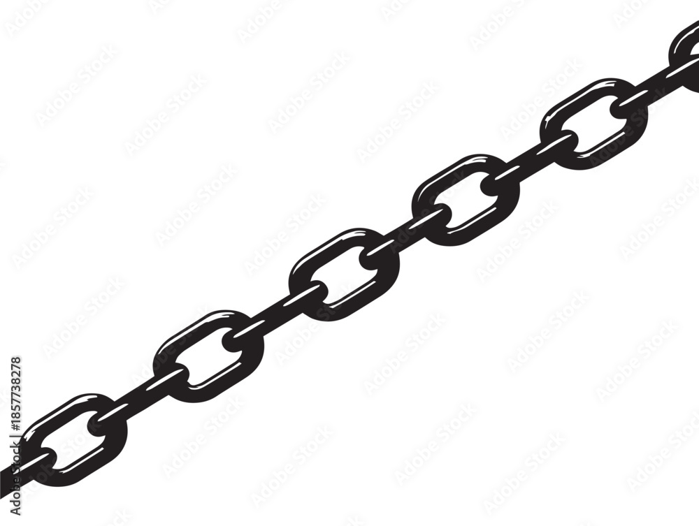 Obraz premium A simple and versatile black chain link silhouette for various design projects