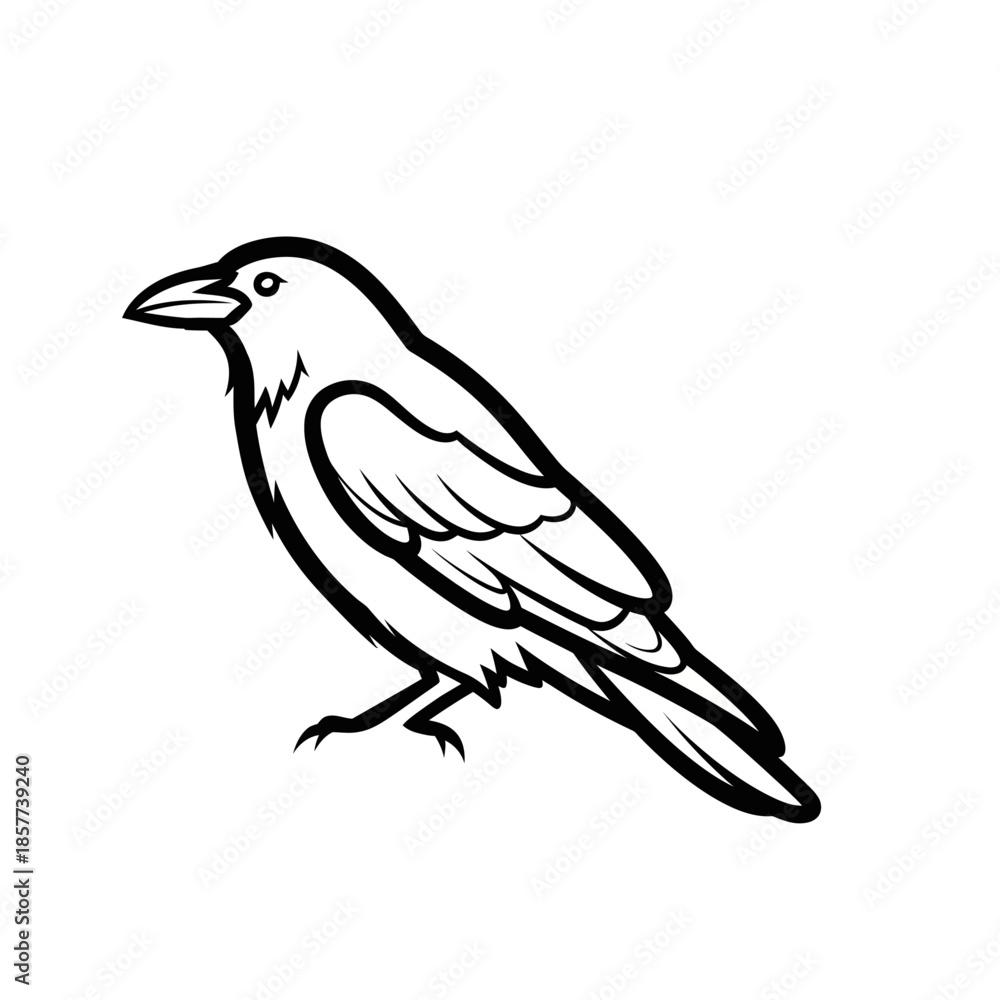 Obraz premium crow on a branch