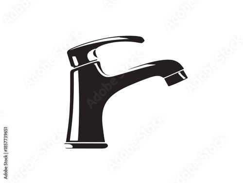 A lovely and functional black tap silhouette with elegant curves