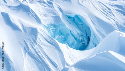 Wallpaper Mural Blue Iceberg Hole Aerial View Frozen Landscape. Torontodigital.ca