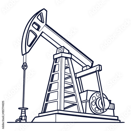 Oil rig extracting petroleum