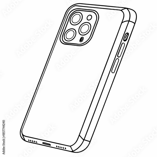 Modern smartphone with triple camera setup