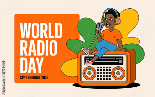 World Radio Day Vector Illustration