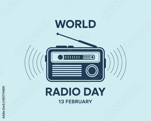 World Radio Day Vector Illustration