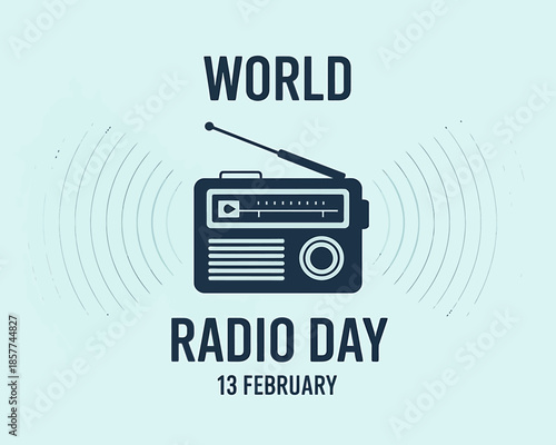 World Radio Day Vector Illustration