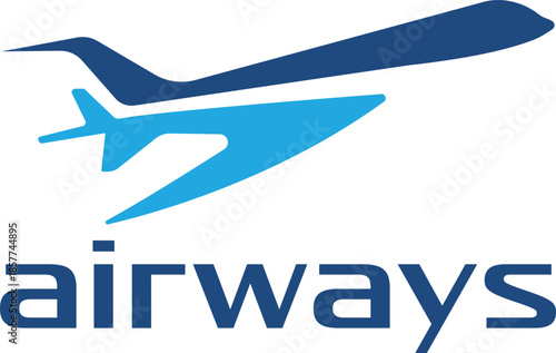 airways airplane logo modern aviation brand vector illustration