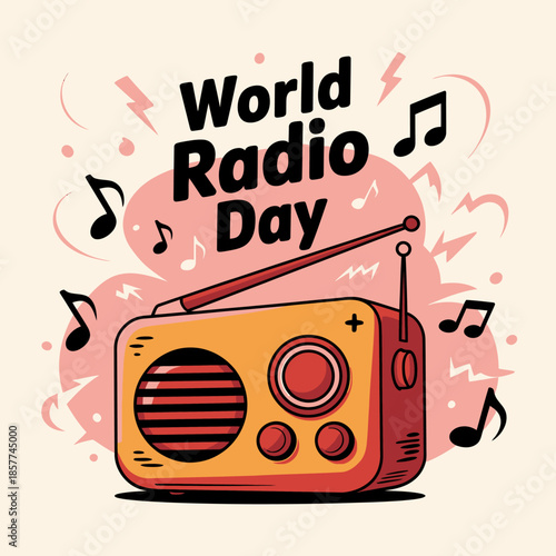 World Radio Day Vector Illustration