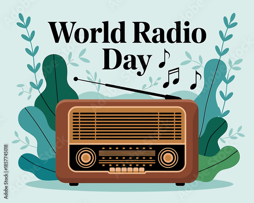 World Radio Day Vector Illustration