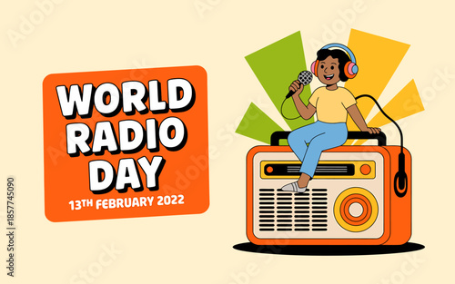 World Radio Day Vector Illustration