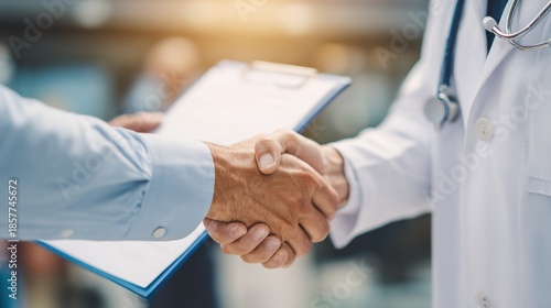 Professional Business Handshake Symbolizing Partnership and Success