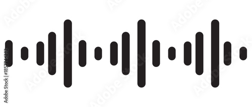 blue sound wave icon. Podcast soundwave line of voice. Record music player. Mobile talk track. Sound waves for voice message. Audio wave icon.