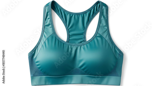 Teal sports bra for women racerback athletic top
