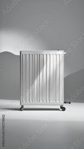 Wallpaper Mural Modern Stylish Radiator on Wheels in Minimalist Interior Setting Torontodigital.ca
