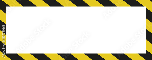 Warning yellow black red diagonal stripes line. Safety stripe warning caution hazard danger road vector sign symbol. Long danger ribbon. Vector illustration on white background. EPS file 112.