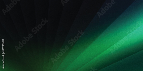 Glowing green grainy texture background blurred light gradient black green dark banner pastel noise texture