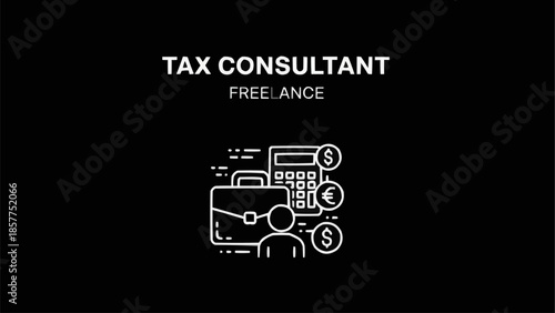 Tax Consultant Freelance Business Finance and Accounting Icon.