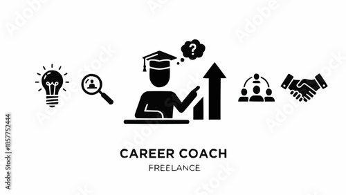Career Coach Freelance Professional Guiding Individuals Towards Success.