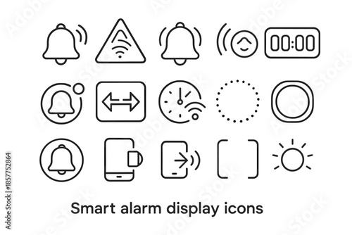 Red sound smart alarm icon circle pulsing wifi blinking wireless vector