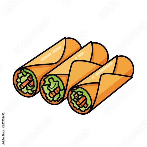 Spring Rolls with Vegetables.