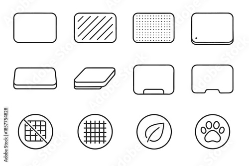 Pads stopper grid emblem scratch subtle vector floor texture simple minimalist rectangular