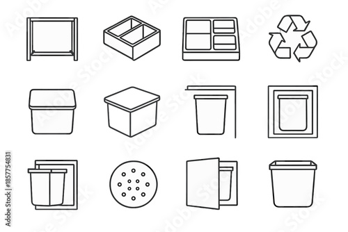 Profile icon drawer panel modular vector adjustable inset bin durable icons kitchen
