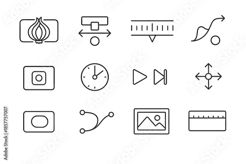 Toggle animation motion timeline rate vector frame icon storyboard navigator icons tool