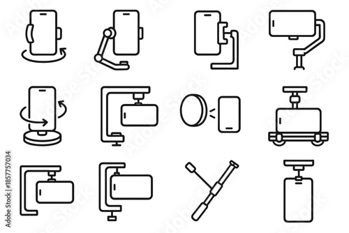 Extension ceiling magnetic vector corner rail icon smartphone mount creative base rig