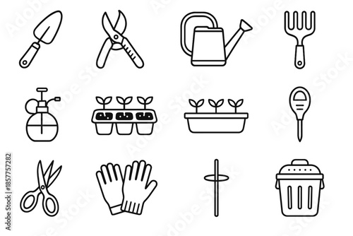 Watering plant tools planter tray icon portable support vector gardening seedling indoor