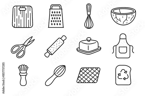 Board ceramic friendly vector kitchen eco bowl dish apron icon butter natural