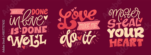 Valentine's Day core. Hand drawn doodle lettering quote about Love. Lettering for t-shirt design, mug print, bag print, clothes fashion. 100% hand drawn vector image.
