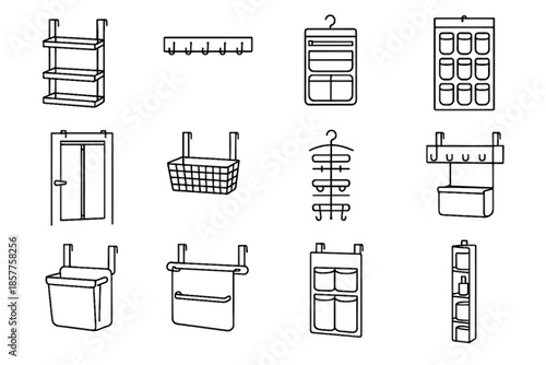 Coat icon skincare rack vector shelf organizer bin vertical closet icons bag