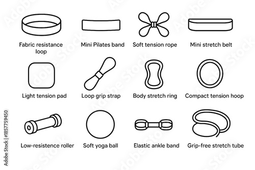 Gear loop compact resistance vector yoga soft pilates ring body strap light