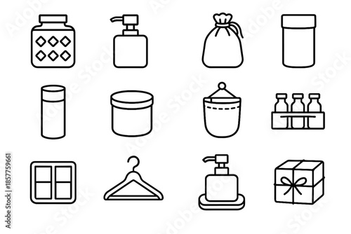 Plastic hanging divider tile vial free bath organizer tube icon vector tray