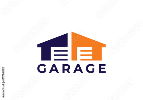 garage indoor building logo design vector concept