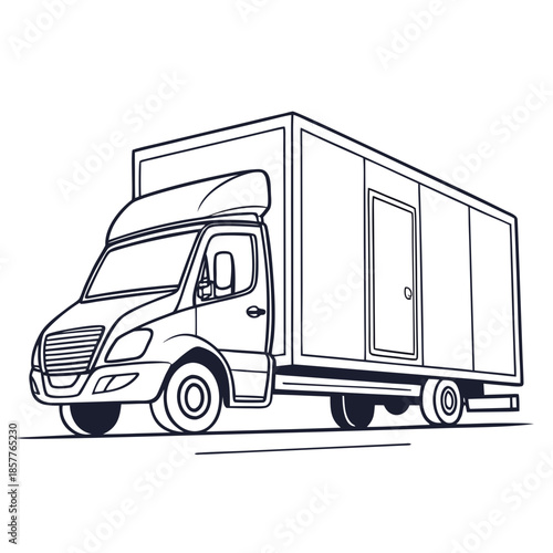 Illustrated moving truck