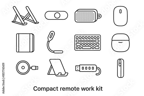Flat work usb case stand laptop led icon kit compact cover retractable