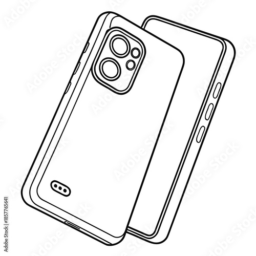 Modern smartphone with triple camera setup